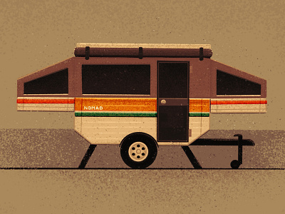 Retro Tent Trailer camping canadian artist explore graphic design illustration outdoors retro trailer travel vintage yeg