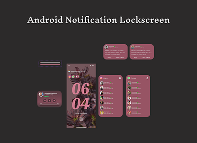 Android Notification lockscreen 3d animation branding graphic design logo motion graphics ui