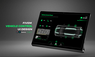 Vehicle Control Design for Gta V I FiveM branding design figma grand theft auto graphic design gta illustration logo roleplay ui