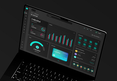 Freida - Wallet Dashboard App UI Kit admin app analytics ui clean dark dashboard ui finance ui flat minimal money ui saas app ui ux web web analytics web ui kit