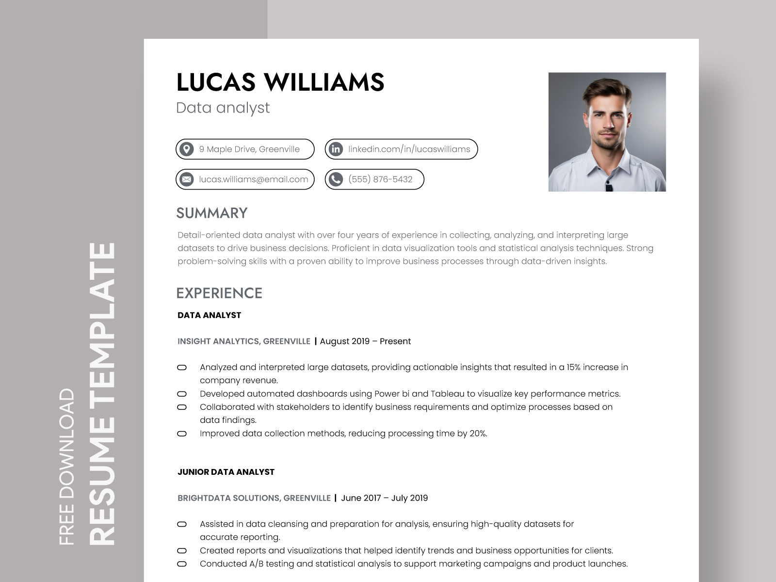 Advanced Functional Resume Free Google Docs Template by Free Google
