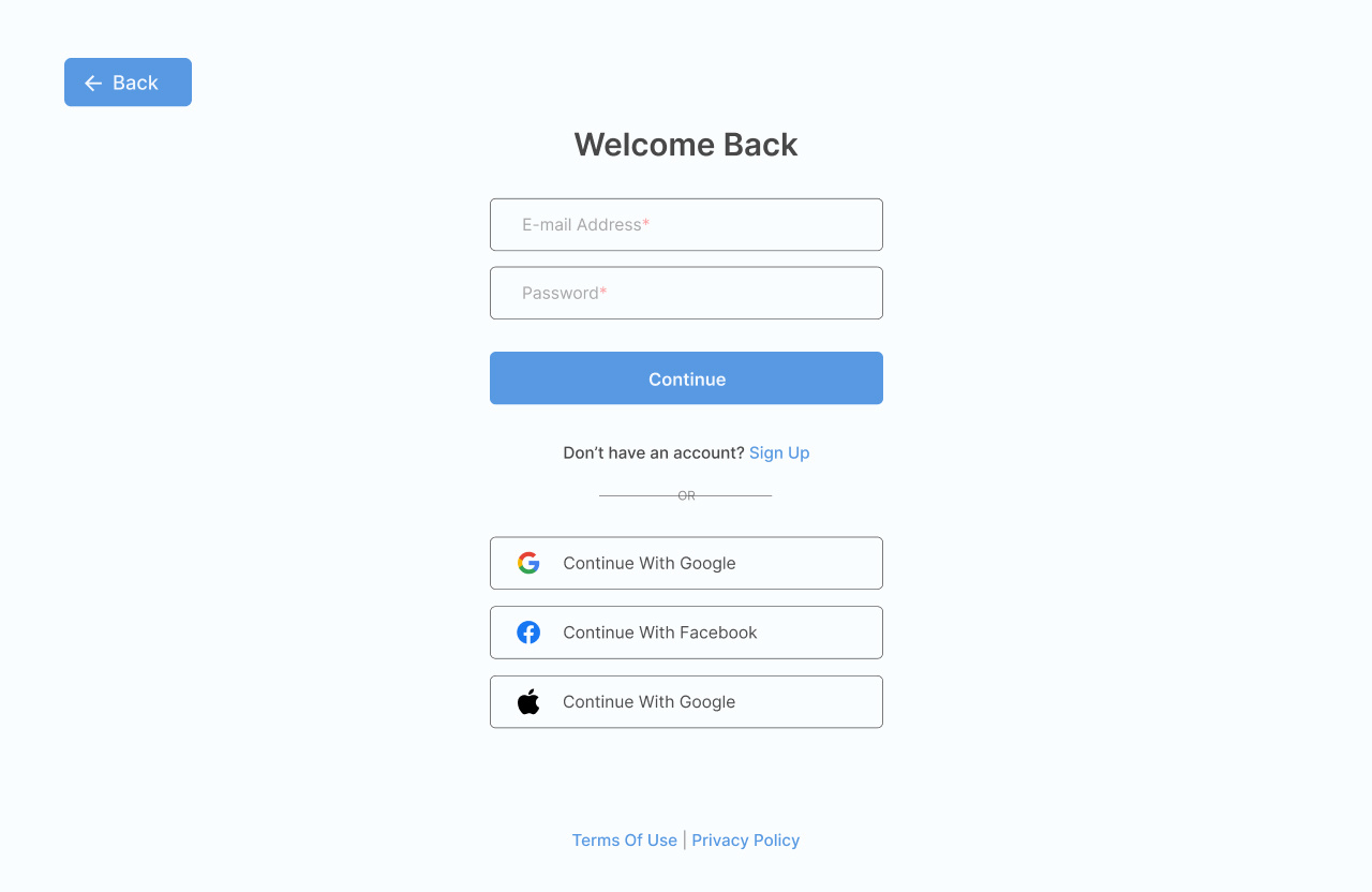 Example of Web UI Design