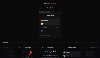 Connect Wallet Concept blockchain cryptocurrency download polkadex polkadot prototype ui uidesign uxdesign website concept