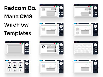 Radcom Mana CMS WireFlow Templates diagram ui user flow wire flow wireframe