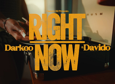 Darkoo ft. Davido "RIGHT NOW" Official Title Designs album art branding cover art design font fonts graphic design illustration logo music video type typography ui vector