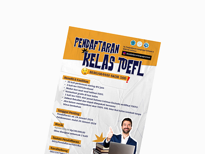 TOEFL Class Brochure agenda brochure design flyer graphic design marketing poster toefl