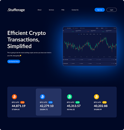 .Stufferage Crypto Web Design branding design figma illustration portfolio ui web design web developer