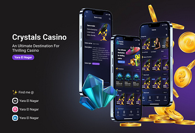 Crystals 3d casino design figma illustration product design ui user interface ux ux ui ux ui design web design