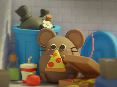 Snacks 3d character color concept drawing graphic design illustration