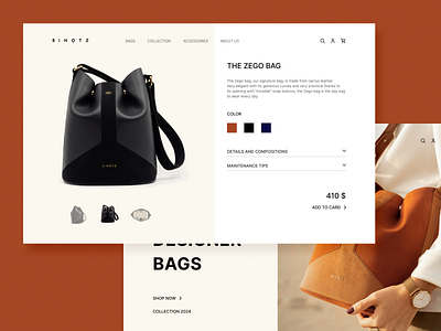 Concept Website online store. Product card concept design product card ui