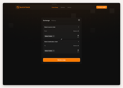 Token Cross Swap Interface design figma ui ux web design web3 website