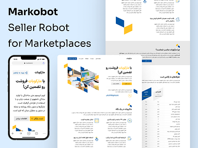 Markobot, Seller Robot for Marketplaces landing ui