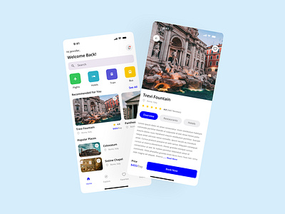 Travello - Travel App Design UI app app design explore figma mobile app design travel travel app travel app design ui ui design user experience design user interface design ux ux design