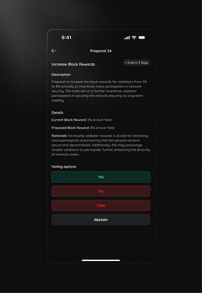 Dao Proposal Voting Interface dao design figma mobile ui ux voting web3