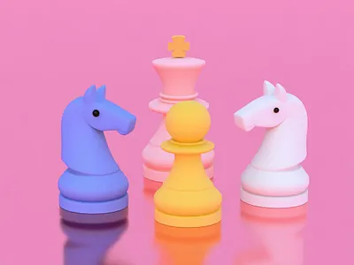 Chess pieces - Cinema 4D
