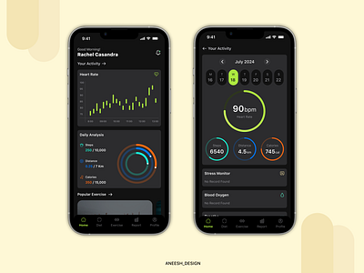 IOS Excercise Mobile App 3d animation app branding darkmode design designer figma graphic design icon illustation illustration logo mobileapp mockups motion graphics ui uidesign uiux vector