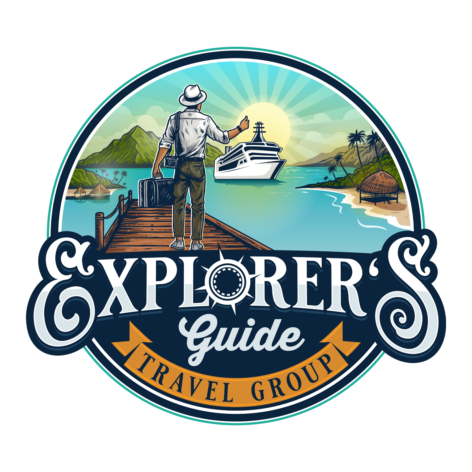 Explorer Guide Travel logo custom logo design design logo graphics design logo logo creator logo maker travel logo versatile