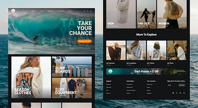 Surf Web-Site figma graphic design logo market store ui uiux website