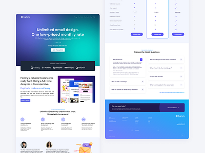 Euphoria: Best Email template designs | Landing Page Design design email euphoria homepage landing page template ui ux web website