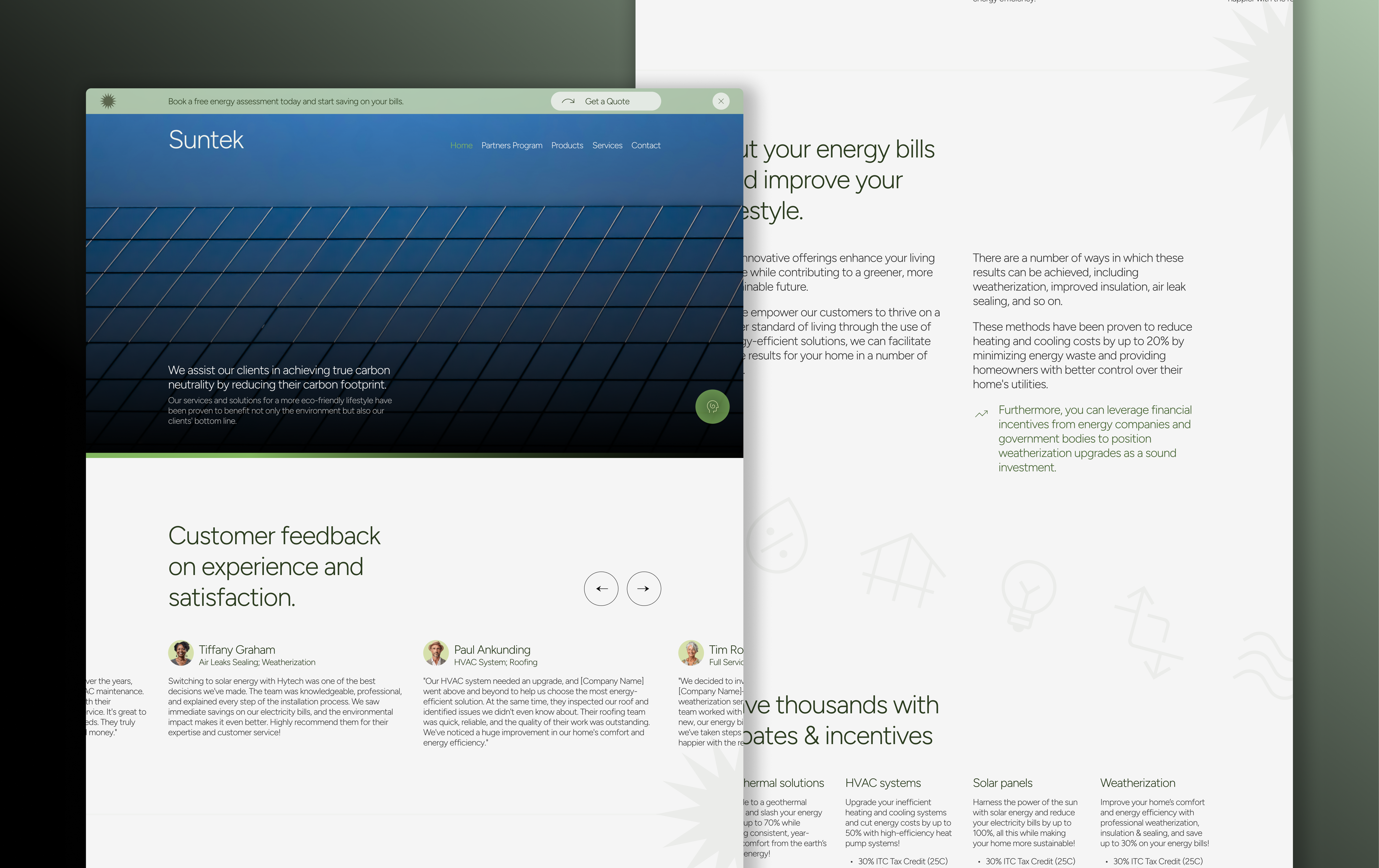 Suntek Landing Page branding clean concept flat landing light minimal sketch ui ux web design