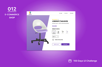 DAY-012 E-COMMERCE SHOP 100 days ui 100days 100daysofui daily ui challenge ecommerce ecommerce shop landing page ui user interface ux web design website website design