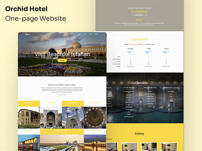 Orchid Hotel One-page Website landing one page ui