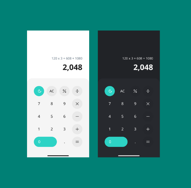 The Ultimate Calculator UI - Light & Dark Mode! app branding design graphic design illustration logo typography ui ux vector