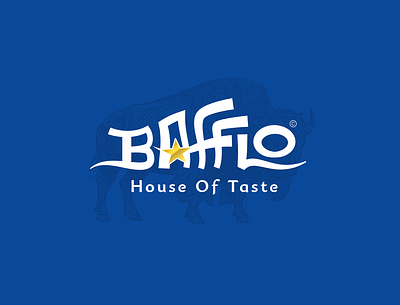 BAFFLO - HOUSE OF TASTE american cuisine letters logo design logotype restaurant