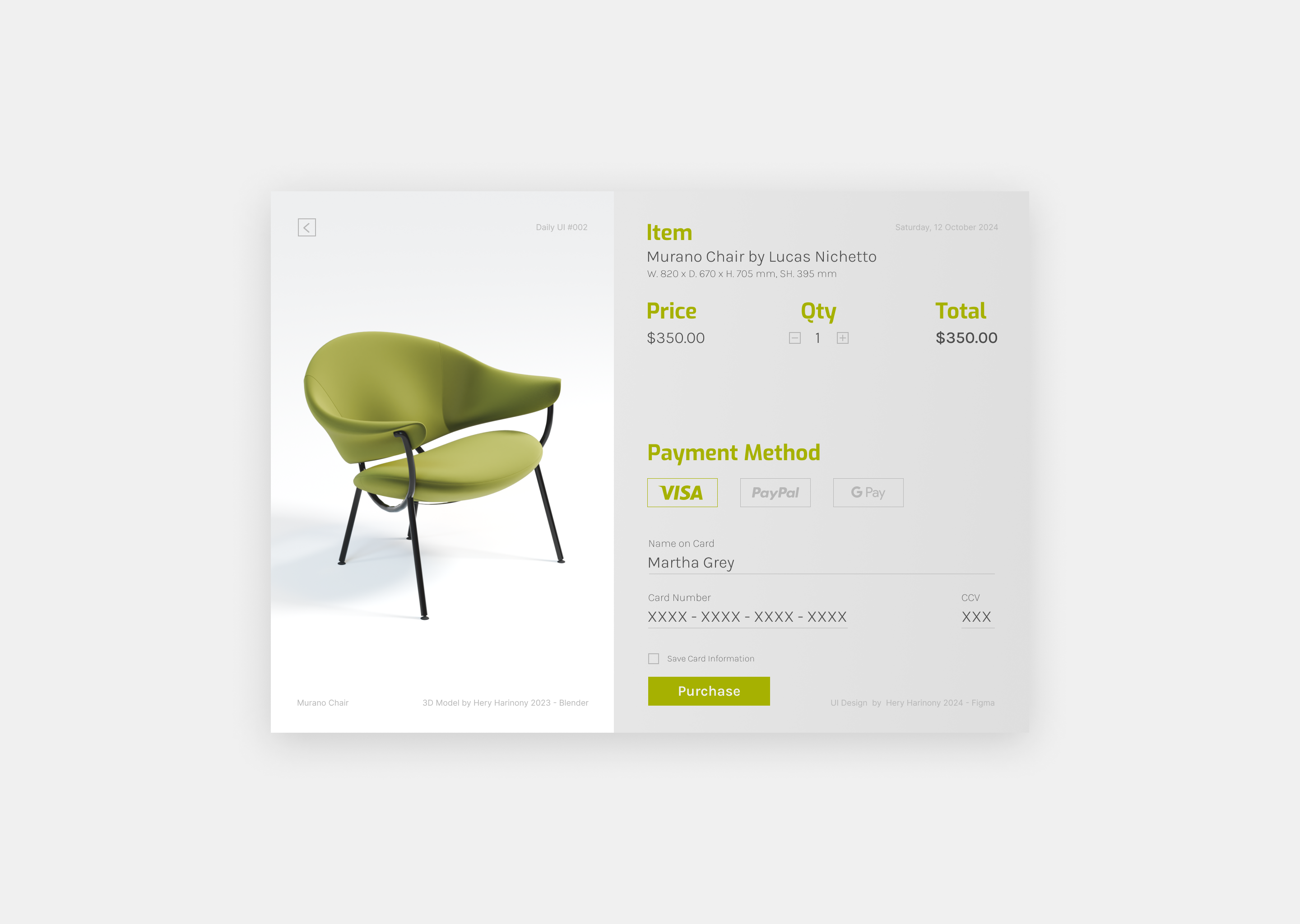 Daily UI #002 3d branding graphic design ui web design