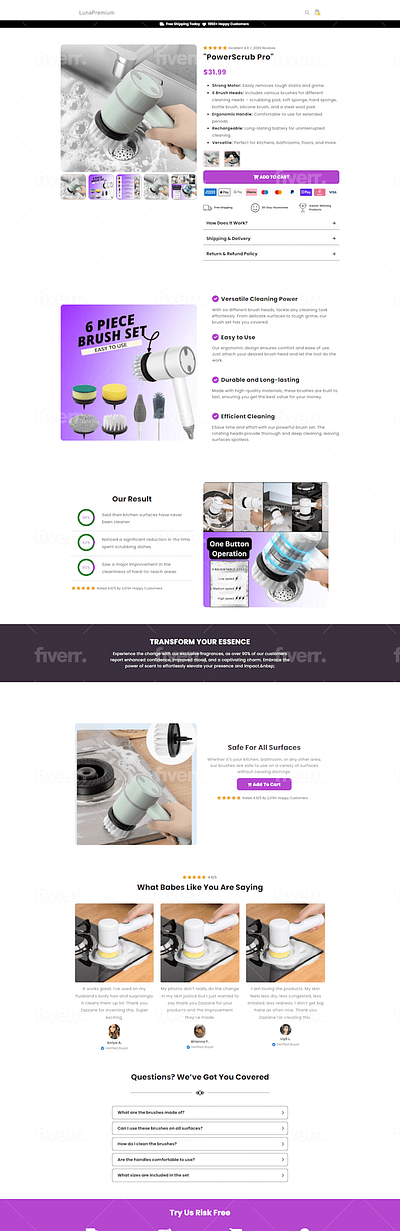 Shopify Website/Shopify Product Page ecommerce website gempages one product store online shop pagefly shogun shopify expert shopify landing page shopify product page shopify store