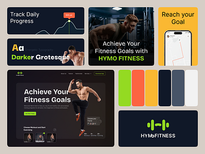 Fitness UI/UX Design app brand guideline branding branding guideline design fitness fitness program fitness workout health health tracker logo minimal motivation ui ux vector workout