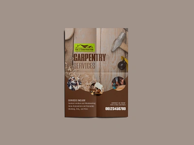 Carpentry Services Flyer Design adobe carpenter flyer graphic design illustrator print rustic service