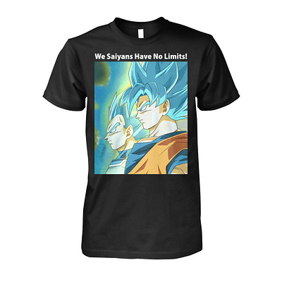 We Saiyans Have No Limits Shirt design illustration