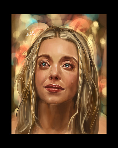 Cassie Howard - 2022 digital paint digital painting euphoria illustrating illustration movie characters paint portrait sydney sweeney