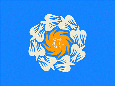 soak up the sun badge birds color palette design illustration illustrator print procreate sheryl crow soccer mommy sun typography