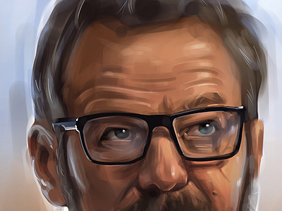 Walter White - 2022 breaking bad digital paint digital painting illustrating illustration movie characters movies paint portrait series walter white