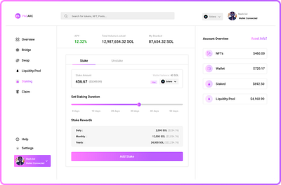 Staking Section Design design landingpage ui ux web