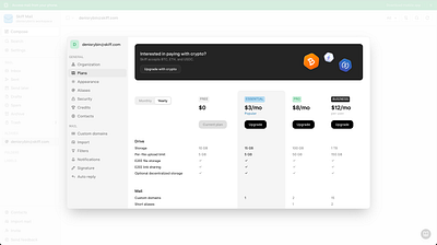 Pricing crm modal overlay pricing saas