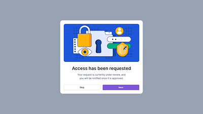 Access Request with CTA buttons Popup modal window accessrequest ctabuttons figmadesign popup responsivedesign uidesign uxdesign