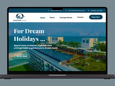 OceanOne Hotel Website ui