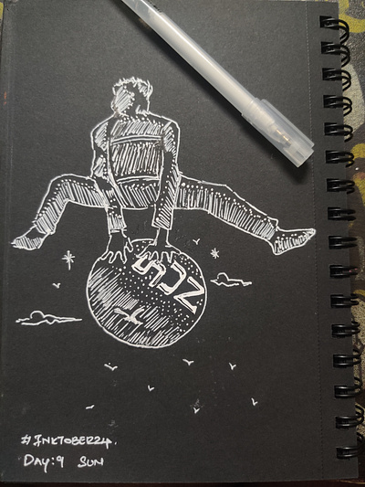 Day:9 sun ink inktober inktober2024 inktober24 inktober