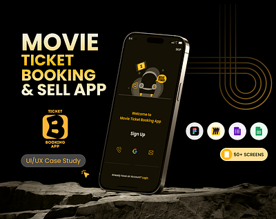 Movie Ticket Booking & Sell App UI UX Design case study app design branding case study design graphic design mobile app ui design movie ticket app ui design ticket booking app design ui ui design ui ux design user flow ux design