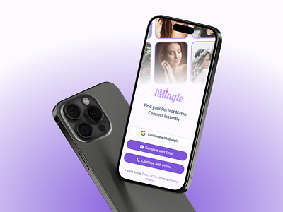 Imingle - Dating & Matching App Design app app design dating app dating platform matching app mobile app design mobile ux social app ui ui design uiux design user interface