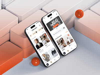 YaYe SuperApp – Marketplace Feature 24 hour clock banner card cart e commerce filter like marketplace design mobile app mobile shopping orange purchase range search shopping sorting superapp user experience uxui design