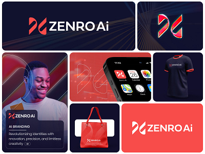 Zenro Ai Branding Design. 3d ai logo animation artificial intelligence logo branding graphic design logo logo for ai logo maker motion graphics