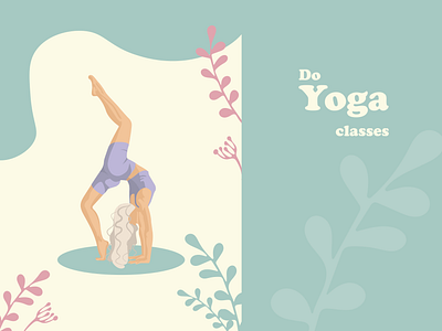 Poster for yoga classes design girl graphic design human illustration poster sport vector yoga