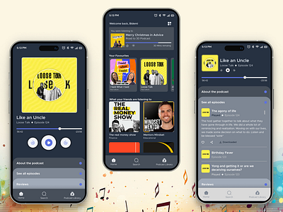 Podcast Mobile App design mobile app podcast ui