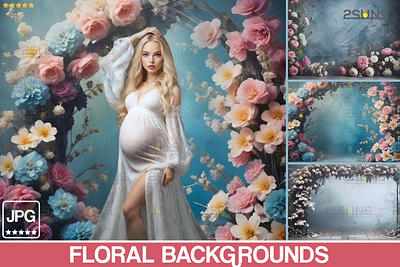 Floral Backgrounds, Digital Backdrop, Photo Overlay badges custom photo manipulation custom portrait custom retouching work digital backdrop graphic design image edit photo edit photo editing photo manipulation photo overlay photo overlays photoshop photoshop service skin retouching twitch