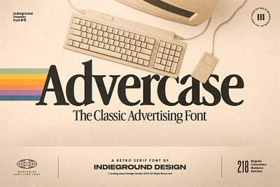 Advercase by Indieground Design branding canva classic font classy font commercial use cricut digital font display graphic design heading headline logo magazine modern font procreate retro font serif font typeface ui wedding font