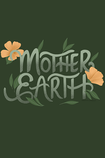 Peachtober 2024 Day 12: Earth illustration typography